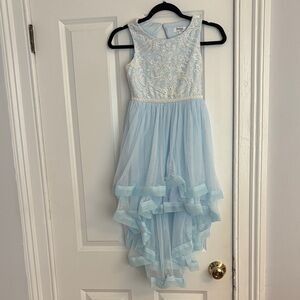 Speechless Light Blue Layered Kids Dress-Great for Halloween Princess Costume!